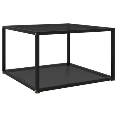 vidaXL Couchtisch Schwarz 60x60x35 cm Hartglas