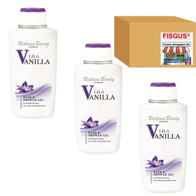 Bettina Barty - Lila Vanilla Serie - Bath & Shower Gel 3x500ml Vorratspack