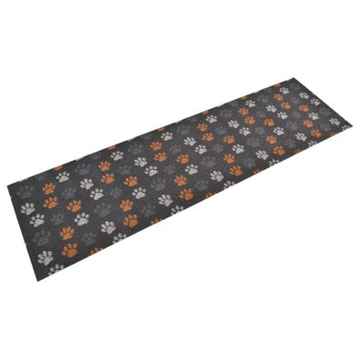 vidaXL Küchenteppich Waschbar Pfoten 45x150 cm Samt