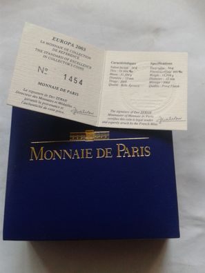 50 euro 2003 PP Frankreich Europa: Etui und Zertifikat für 1 Unze Goldmünze