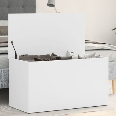vidaXL Aufbewahrungstruhe Weiß 84x42x46 cm Holzwerkstoff