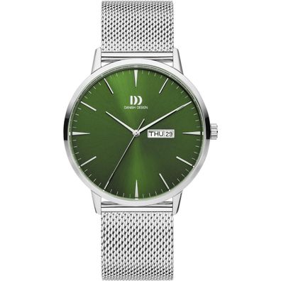 Danish Design Herrenuhr IQ77Q1267 (3314636) Akilia Day/Date Green Mesh Edelstahl