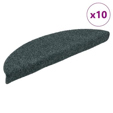 vidaXL Selbstklebende Treppenmatten 10 Stk. Grün 56x17x3 cm Nadelvlies