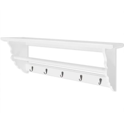 vidaXL Garderobe MDF Weiß Barocker Stil