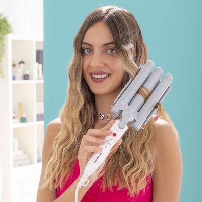 Dreifach Keramik Lockenstab mit PTC-Technologie und 360°-Kabel