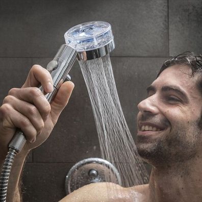 Öko-Duschkopf mit Druckpropeller und Doppelfilter Wassersparend