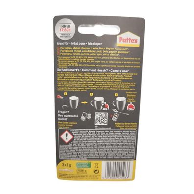 3.600,00EUR/1kg Pattex Sekundenkleber Flüssig Mini Trio 3x 1g Tube