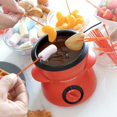 Elektrisches Schokoladenfondue-Set mit Zubehör - 300 ml, 2 Temperaturstufen