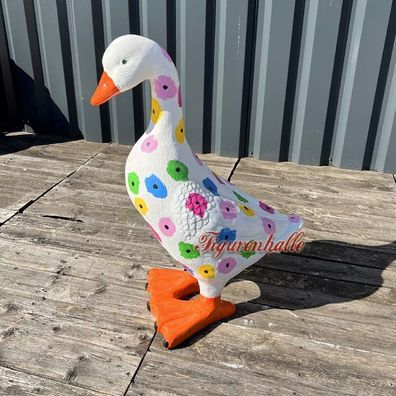 Gans lebensgroß Gänse Sommer Figur Gartenfigur Statue Skulptur Bauernhof Tierfigur Bl