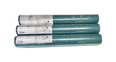 3 Rollen Vlies Tapeten Restposten Restrollen Textil Optik Uni Struktur petrol