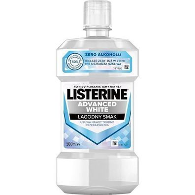 Listerine Advanced White Mundspuelung, Zahnaufhellung, 500 ml