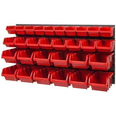 Stapelboxen Wandregal Sichtlagerkästen Schüttenregal Lagersystem 30 Boxen NTBNP3