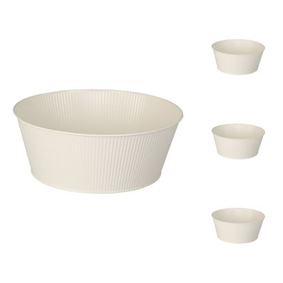 4 Stück Blumentopf Pflanztopf Umtopf Pflanzgefäß Balkontopf verzinkt Ø28xH12cm