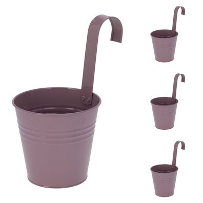 4er Hängetopf Blumentopf zum Aufhängen Pflanzgefäß Balkontopf Flieder Ø13xH26cm