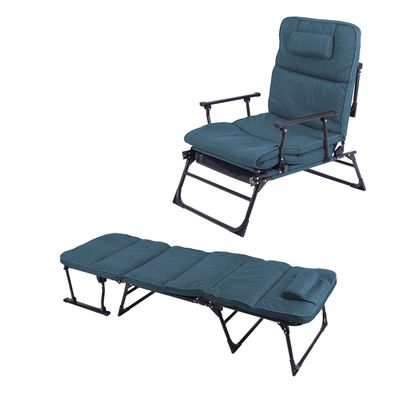 2in1 Gartenliege Sanitätsliege Gästebett Relaxsessel Ruhesessel inkl. Polster