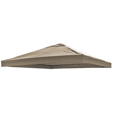 Universal Ersatz Dach Pavillon 3x3 M. Farbe Taupe PVC Wasserdicht beschichtet