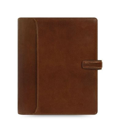 Filofax Lockwood A5 Leder Ringbuch Cognac Braun Terminplaner Agenda 25mm Ringe 021688
