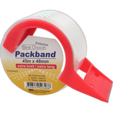 0,16EUR/1m Klebeband Packband inklusive Abroller 45mx48mm