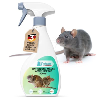 FUTUM 500ml Ratten & Mäusespray Abwehrmittel fernhalten gegen Ratten Mäuse Bekämpfung