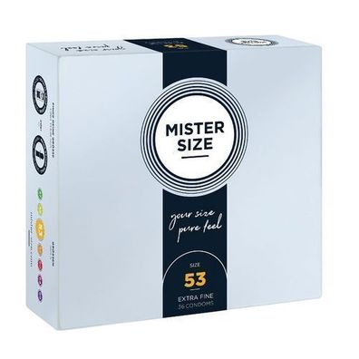 Mister Size Passform-Kondome 53mm, 36 Stueck Packung fuer individuellen Komfort