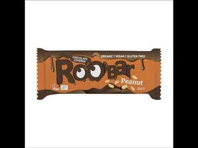 ROO´BAR Roobar Erdnuss mit Schokoladenüberzug, 30g, glutenfrei 30g