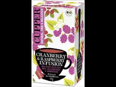 Cupper 3x Cranberry & Raspberry Infusion 50g
