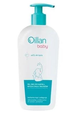 Oillan Baby 3-in-1 Bade- und Koerperwaesche Gel fuer Neugeborene, 750 ml
