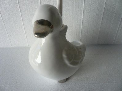 WC-Bürstengarnitur in Form eine Ente weiß mit platinstaffage