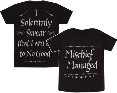 Harry Potter Kinder Solemnly Swear Front &amp; Back Kids T-Shirt HAR08664TK