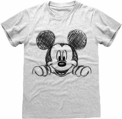 Mickey Mouse Head And Hands Sketched T-Shirt DIS08741TSC
