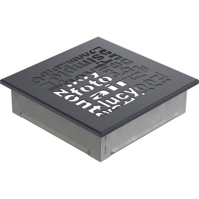 Lüftungsgitter ABC 17x17 Graphite