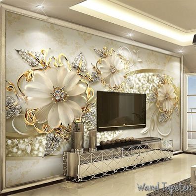 Vlies Fototapeten Wandtapeten Wandbilder 3D Luxuxgolden 3605
