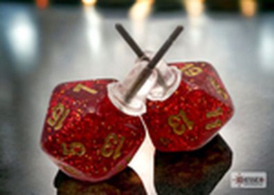 Ohrstecker - w20 Glitter Ruby