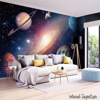 Vlies Fototapete Wandtapete Wandbilder Raum Planeten Galaxie 2909
