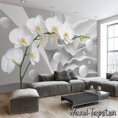 Vlies Fototapeten Wandtapeten Wandbilder 3d Blume Phalaenopsis Ball 1855