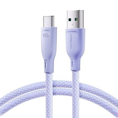 Joyroom Serie S-A34 100W USB-A/USB-C Ladekabel, 1m - Violett, Multi-Farben