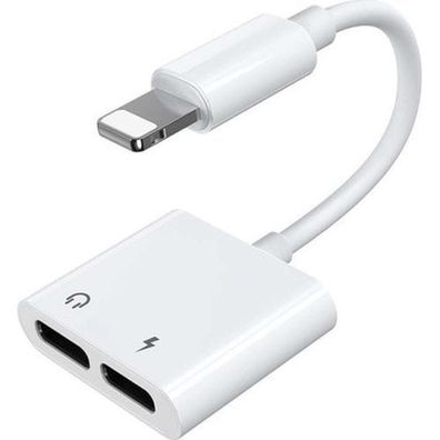 Joyroom S-Y104 Dual Lightning-Adapter fuer Kopfhoerer, Weiss