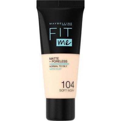Maybelline Fit Me Mattierende Foundation 104 Soft Ivory, 30 ml