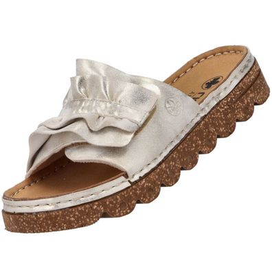 Rieker Damen Pantoletten Beige V8763-60