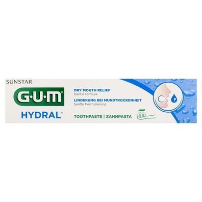 Sunstar GUM Hydral Oral Gel - 75 ml, Langanhaltende Feuchtigkeit gegen Mundtrock