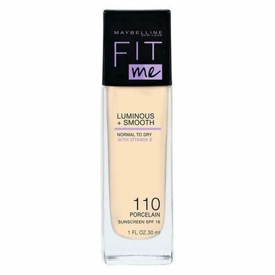 Maybelline Fit Me Luminous + Smooth Foundation 110 Porcelain, 30ml