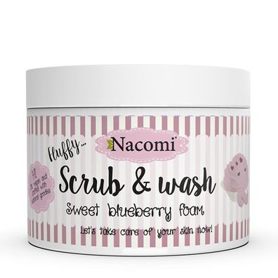Nacomi Blaubeer Peeling-Schaum, sanfte Reinigung, 180 ml