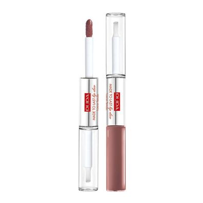 Pupa Milano Made To Last Lip Duo: Wasserfester Lippenstift & Glanz Nr. 011, 2x4