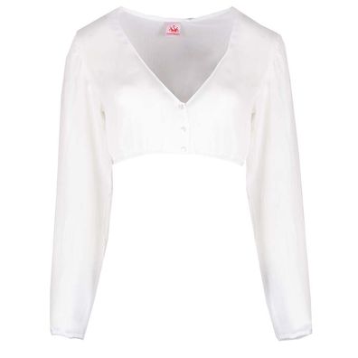 Dirndlbluse Efeu ecru LA Chiffon