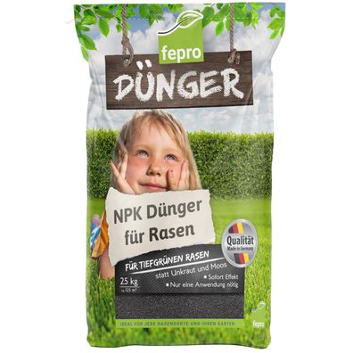 Fepro® Rasendünger Universal 25 kg Frühjahr Sommer Herbst Rasen Dünger Turbo bis