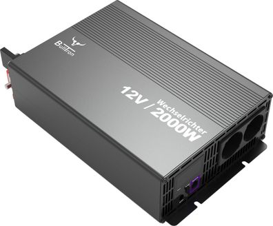 BullTron 12V / 2000W Wechselrichter Standard mit Display und Fernbedienung