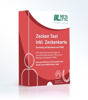 Borreliose Test & FSME Test nach Zeckenbiss inkl. Zeckenkarte