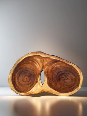 Holzplatte aus Tropenholz - Massive Tischplatte aus Regenbaumholz Platte 1 76x49x7 cm