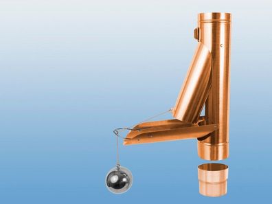 Regenwasserklappe Kupfer automatisch mit Schwimmer DN 76 - 120 inkl. Adapter