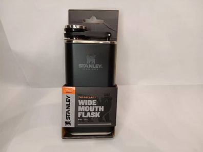 NEU Stanley Flachmann Wide Mouth Flask 0,2L schwarz für Camping Outdoor Zelten